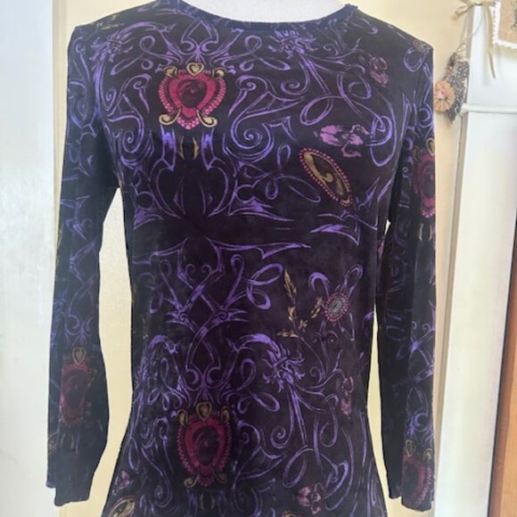 Vintage Betsey Johnson New York Velvet Top - Picture 6 of 11